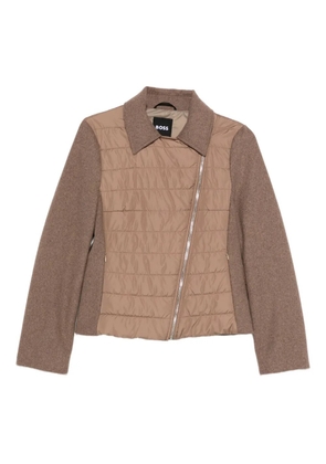 BOSS quilted bomber jacket - Neutrals