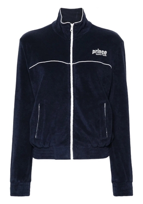 Sporty & Rich logo-embroidered zip-up sweatshirt - Blue