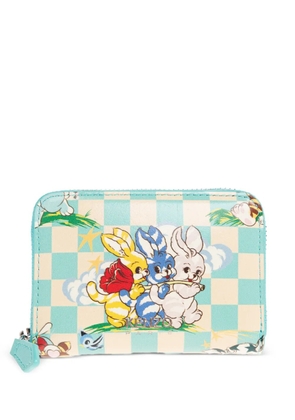 Kenzo Cartoon checkered wallet - Blue