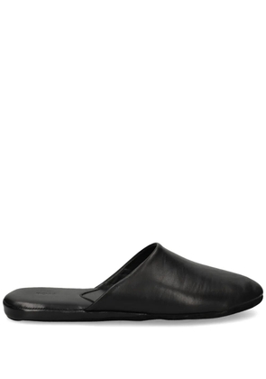 BOSS leather slippers - Black