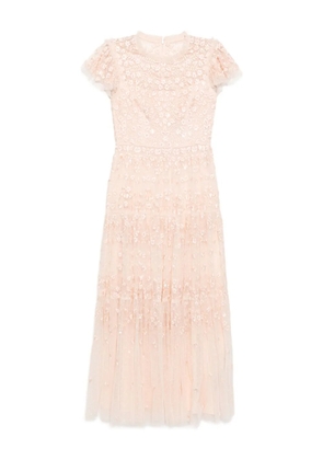 Needle & Thread floral-embroidered dress - Pink