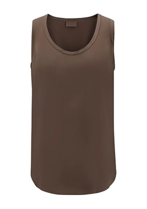 Brunello Cucinelli curved-hemline tank top - Brown