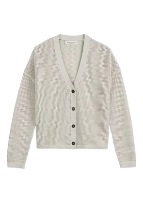 Marc O'Polo ribbed-knit button-down cardigan - Grey