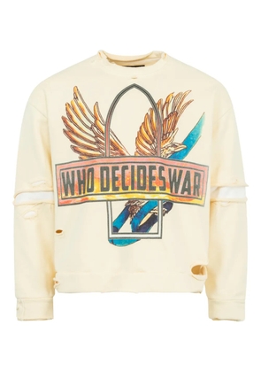 Who Decides War ribbon-tour distressed sweater - Neutrals