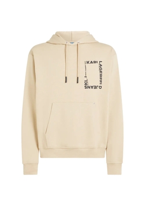 Karl Lagerfeld Jeans frame-logo hoodie - Neutrals