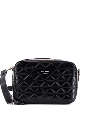Prada Pre-Owned Brique Camera Embossed Leather crossbody bag - Black