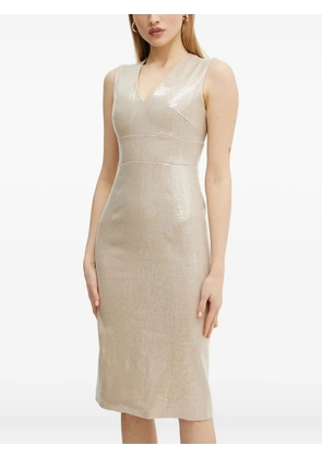 Silvian Heach V-neck midi dress - Neutrals