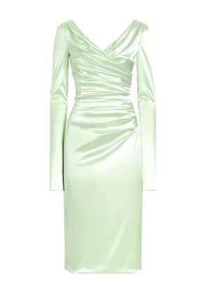 Dolce & Gabbana long-sleeve midi dress - Green