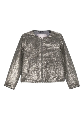 Herno sequinned zip-up jacket - Grey