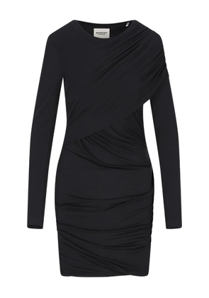 ISABEL MARANT Denise draped long-sleeve mini dress - Black