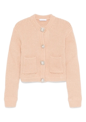 AREA gemstone-button cardigan - Neutrals