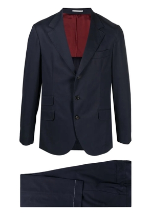 Brunello Cucinelli two-piece cotton-cashmere suit - Blue