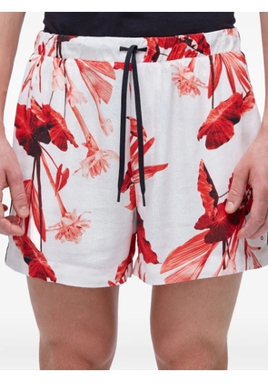 Osklen floral-print drawstring shorts - White