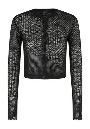 PINKO crochet-knit cardigan - Black