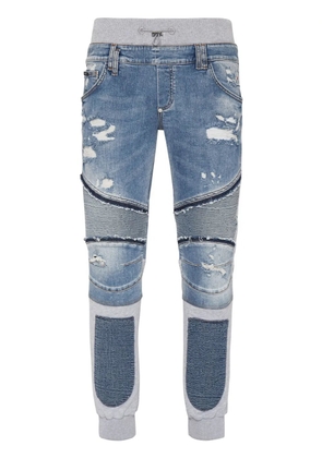 Philipp Plein Skull & Bones tapered jeans - Blue
