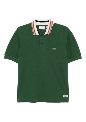 Lacoste striped-collar polo shirt - Green