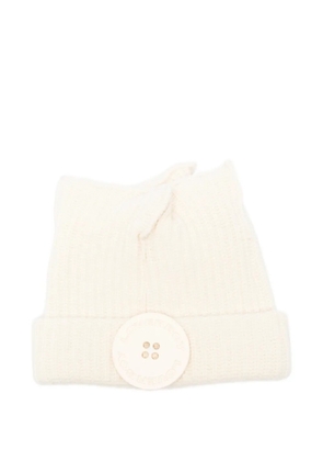 Charles Jeffrey Loverboy Box button beanie - Neutrals