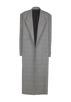 Balmain prince-of-wales buttoned coat - Grey