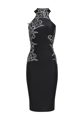 Lethicia Bronstein Moscow Mule embroidery midi dress - Black