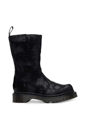 Dr. Martens Rejena Hair crocodile-effect boots - Black