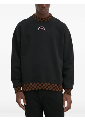 Sprayground logo-detail check-trim sweatshirt - Black