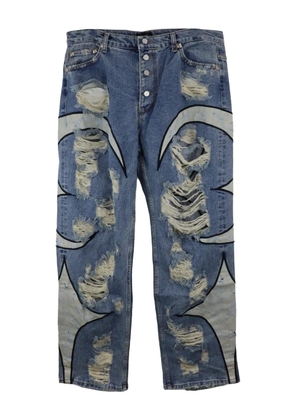 THUG CLUB distressed-effect jeans - Blue