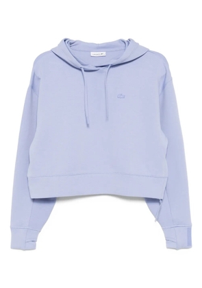 Lacoste logo-embroidered hoodie - Blue