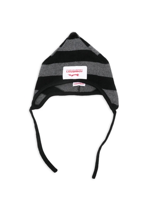Charles Jeffrey Loverboy Spike striped bonnet - Black