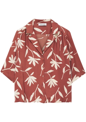 ANINE BING Row daisy-print shirt - Red