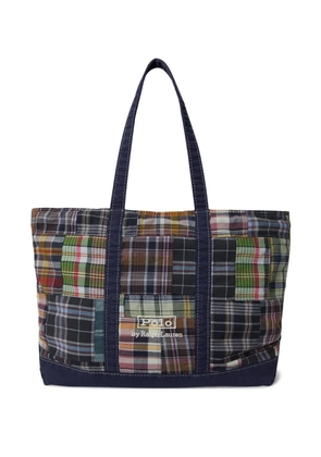 Polo Ralph Lauren Madras patchwork tote bag - Blue