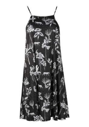 Lygia & Nanny Isis botanical-print minidress - Black