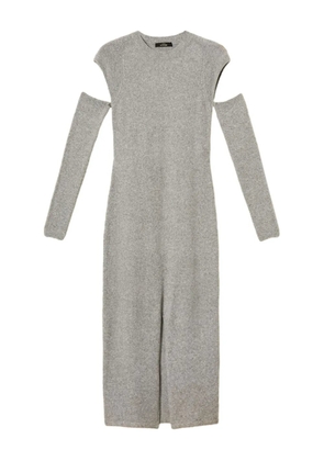 TWINSET removable-sleeve midi dress - Grey