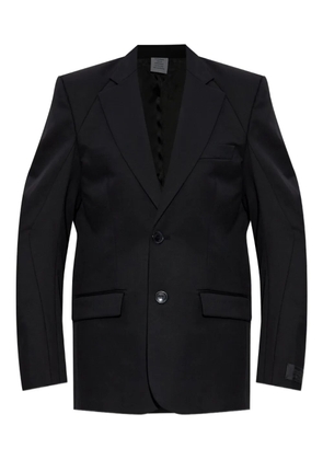 VETEMENTS padded-shoulder wool blazer - Black