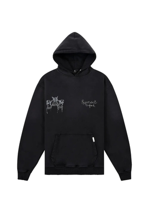 Represent drawn dogs hoodie - Black