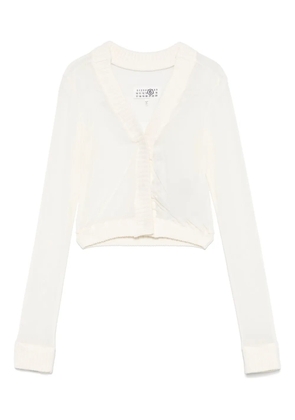 MM6 Maison Margiela mesh cardigan - Neutrals
