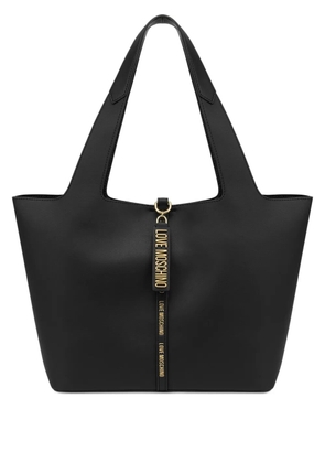 Love Moschino logo-embellished tote bag - Black