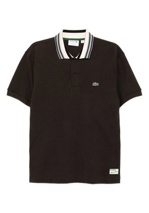 Lacoste logo-embroidered polo shirt - Brown