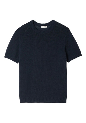SANDRO short-sleeved crew-neck T-shirt - Blue