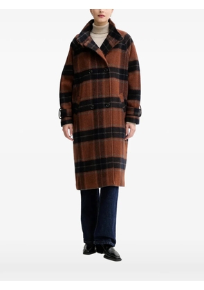 Sessùn Bleechecks checked-pattern coat - Brown