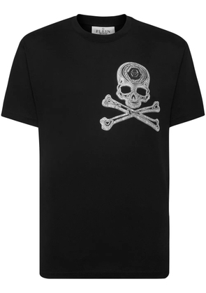 Philipp Plein Skull&Bones rhinestoned T-shirt - Black