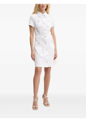 GUESS USA button-fastening mini dress - White