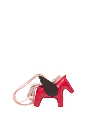 Hermès Pre-Owned 2021 Milo Lambskin and Swift Grigri Rodeo Pegase Bag Charm PM key chain - Pink