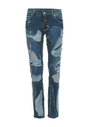 Dolce & Gabbana Pre-Owned patchwork skinny jeans - Blue