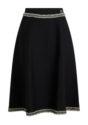 Karl Lagerfeld bouclé-detail knitted skirt - Black