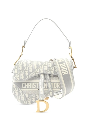 Christian Dior Pre-Owned 2010s Oblique jacquard Saddle bag - Grey