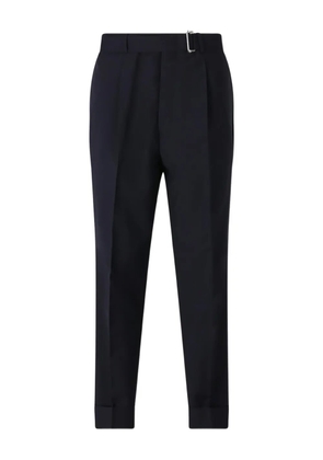 Officine Generale pleated belted trousers - Blue