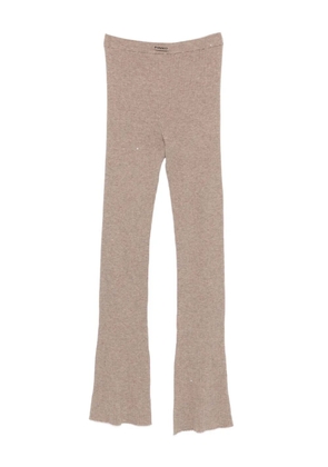 PINKO ribbed flared trousers - Brown