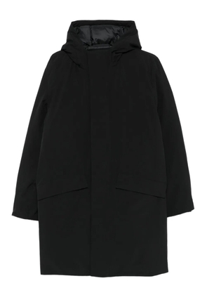 SANDRO hooded panelled coat - Black