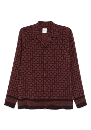 SANDRO Square Cross-print shirt - Brown