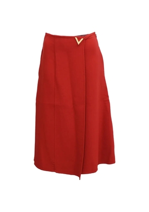 Valentino Garavani Pre-Owned 2019 V-logo midi skirt - Red